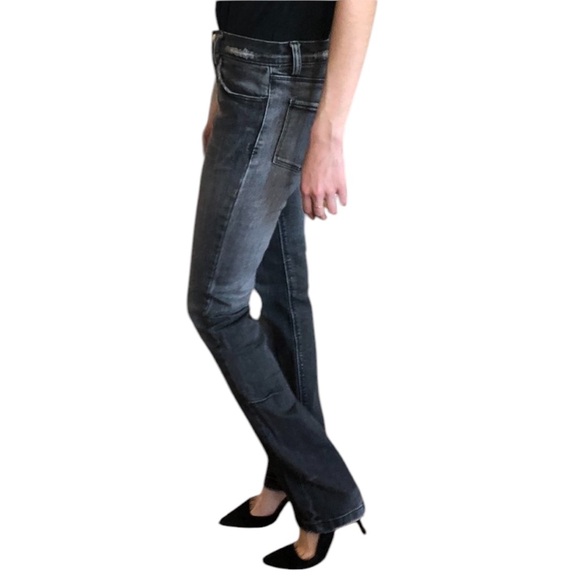 Vintage Y2K KSUBI TSUBI Distressed Straight Leg Denim Jeans - Charcoal Grey Wash - Picture 5 of 16